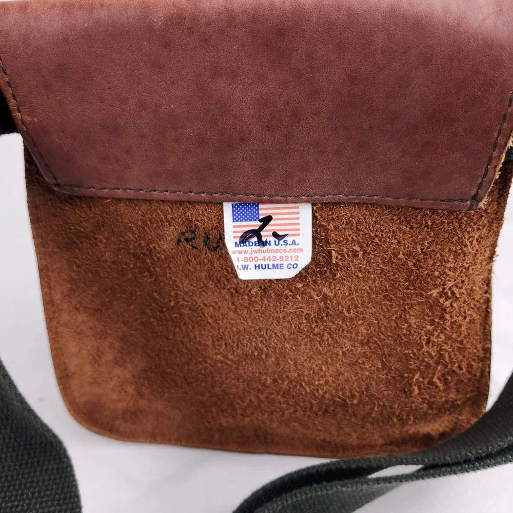VTG J.W. HULME CO. Leather Shotgun Shell Bag Pouch USA Made Clays Skeet Hunting